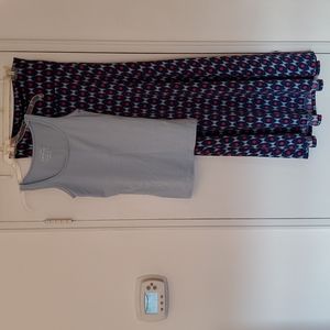 Lularoe XS Maxi Skirt with Matching Tank Top